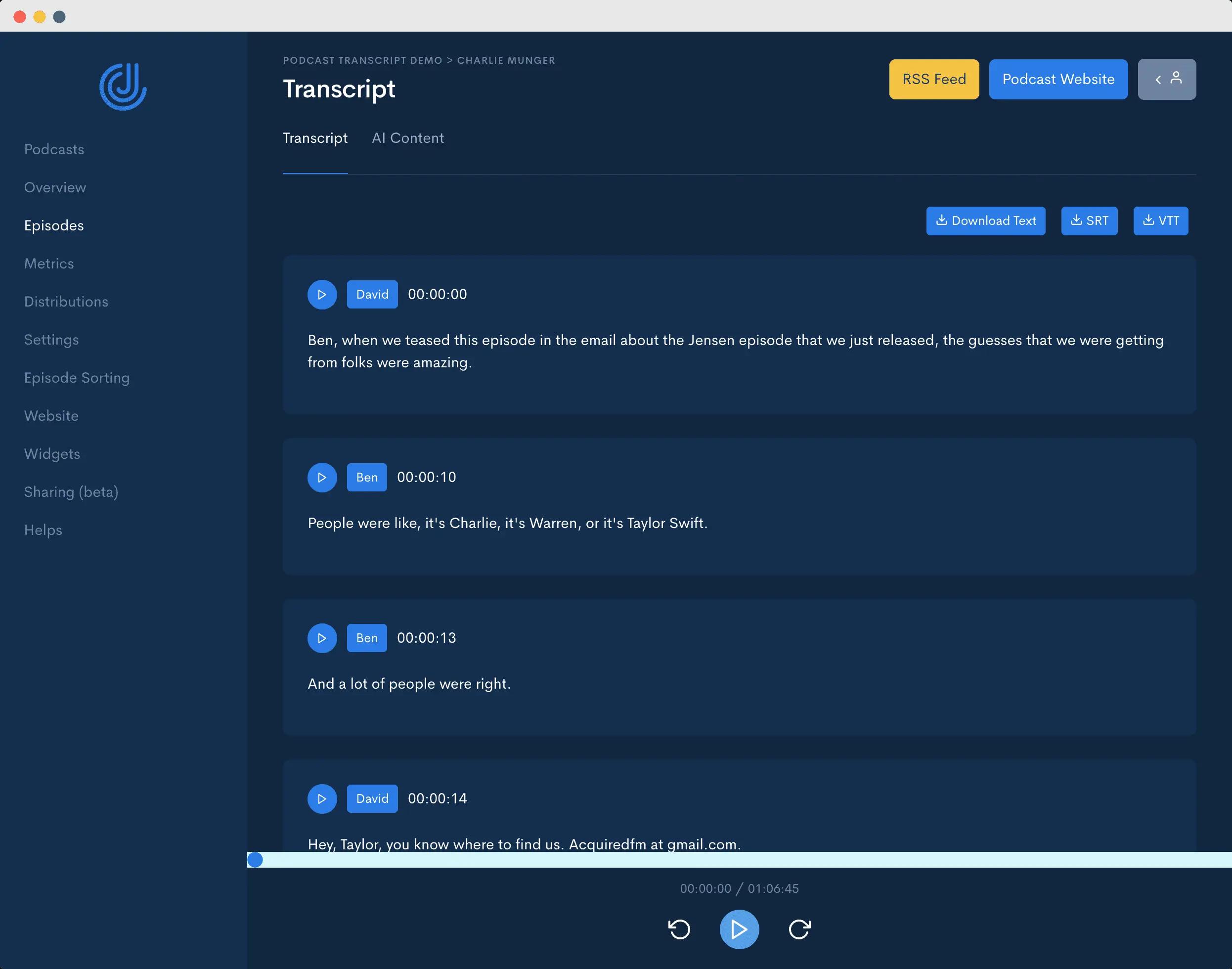 Picture of the transcribe podcast